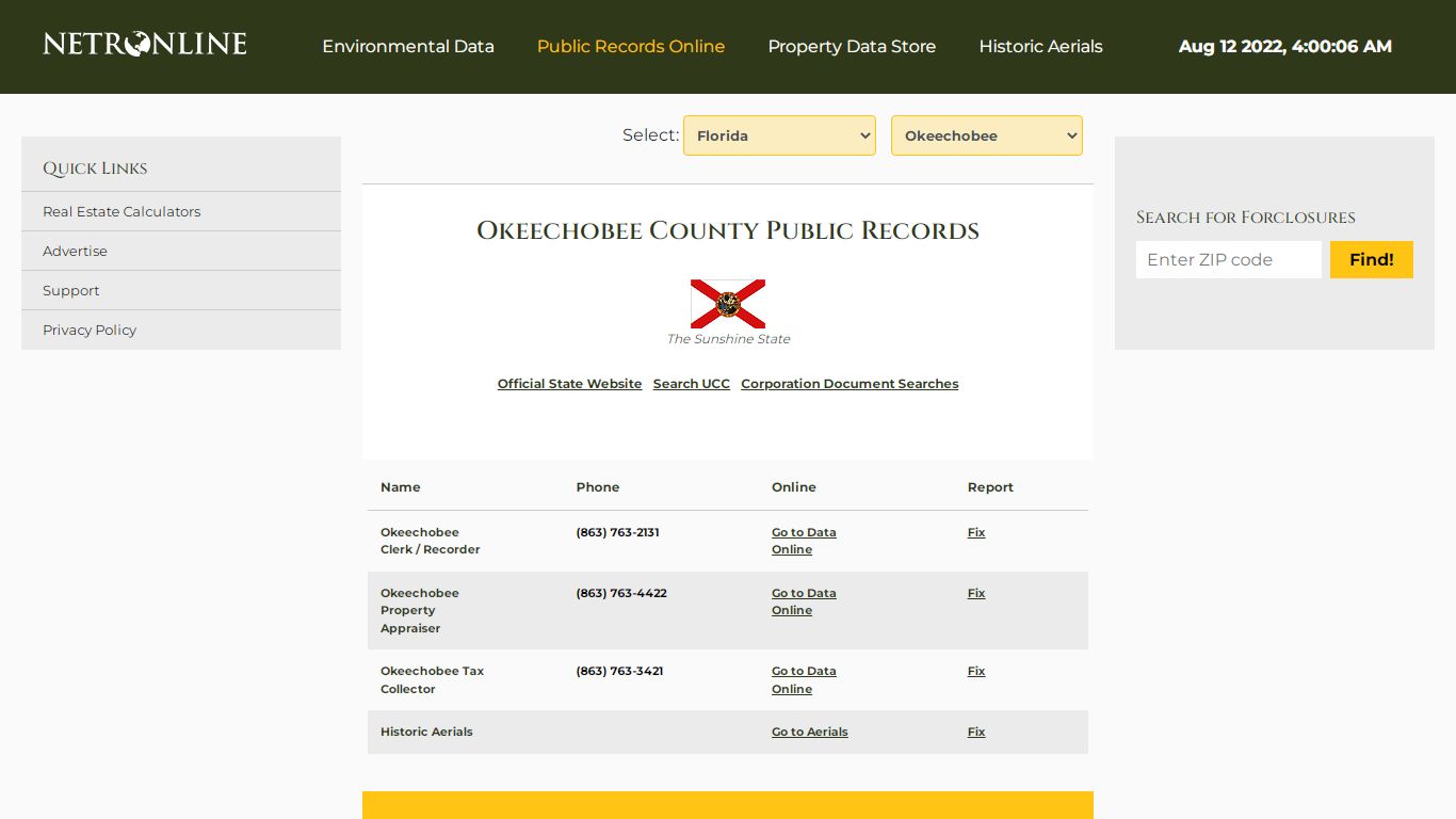 NETR Online • Okeechobee • Okeechobee Public Records ...